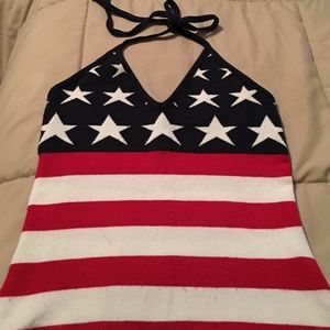 American Flag Backless Top