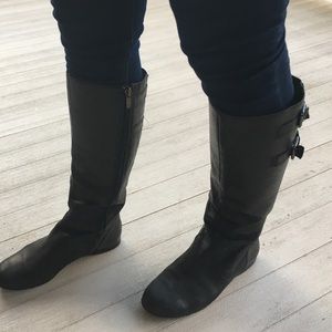 Enzo Angiolini Black Equestrian Boots
