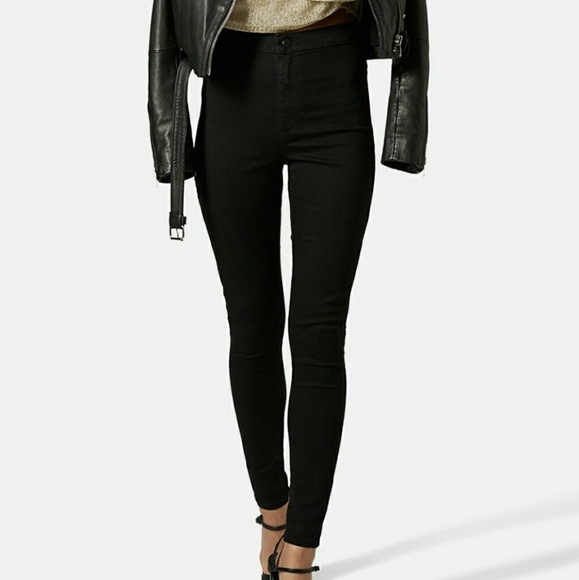 Topshop brand new black high waist skinny jeans