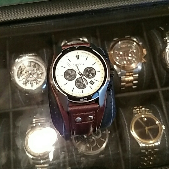 Fossil leather band watch