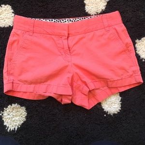 Pink/Coral J. Crew Chino Shorts