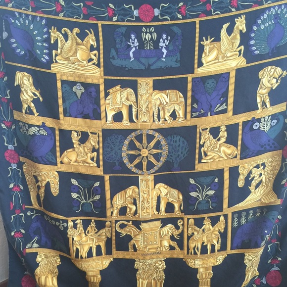 Hermes silk scarf