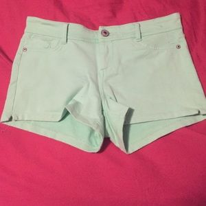 Lime green stretch shorts