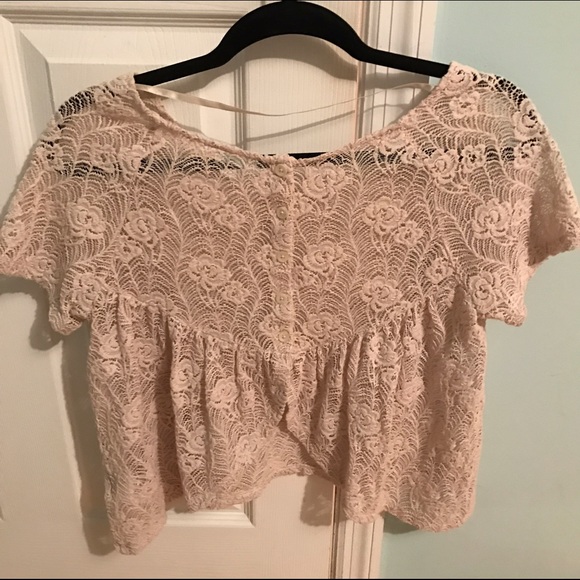 Urban Outfitters Beige Lace Top - Picture 3 of 3