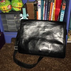 Leather messenger bag