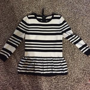 Striped loft peplum sweater