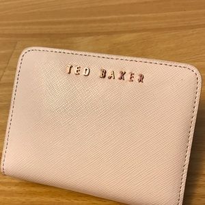 Leather Ted Baker wallet with rose gold accents