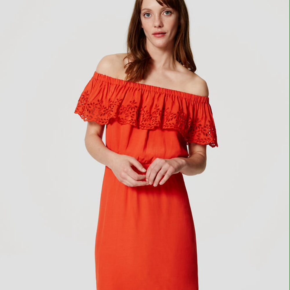MAX STUDIO Burnt Orange Crochet Dress - S