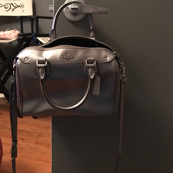 Silver coach bag