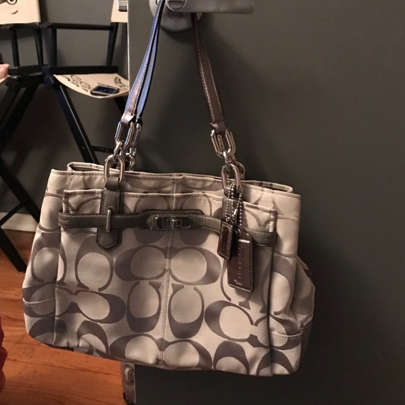 Grey coach bag