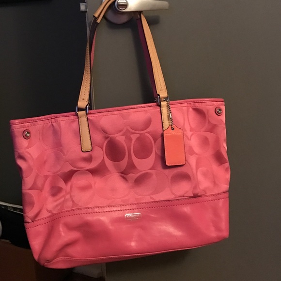 Pink coach bag