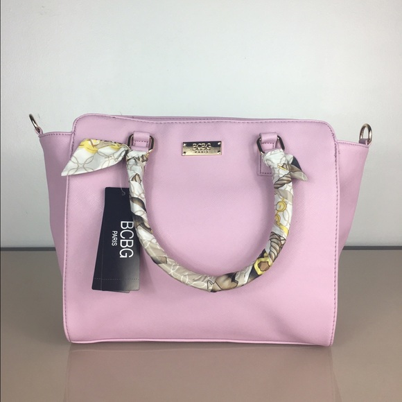 💖Sold 💖BCBG Paris Scarf Story satchel bag - Picture 2 of 8