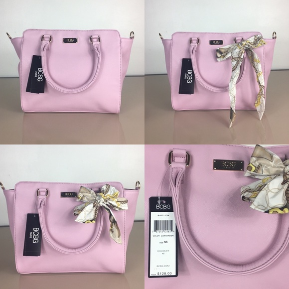 💖Sold 💖BCBG Paris Scarf Story satchel bag - Picture 5 of 8