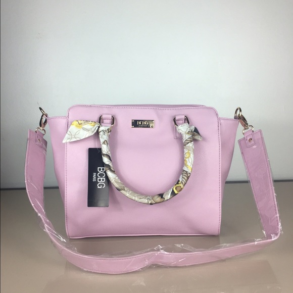 💖Sold 💖BCBG Paris Scarf Story satchel bag - Picture 3 of 8