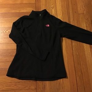 North Face black fleece quarter zip size L