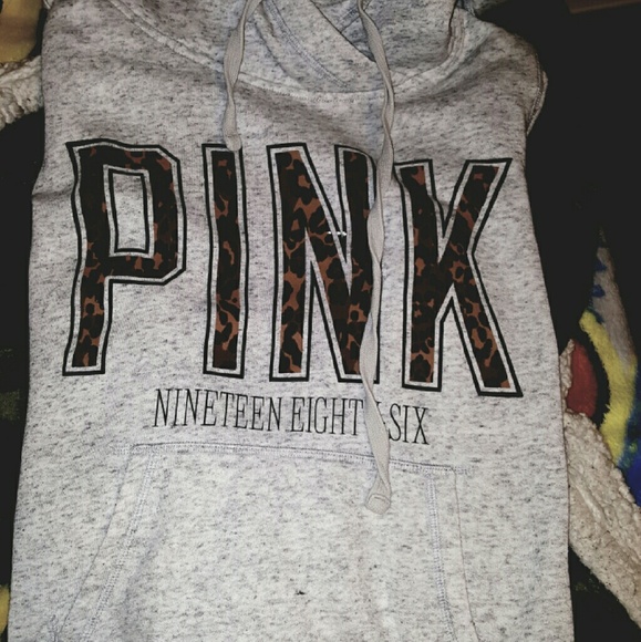 PINK VS cowl neck hoodie small