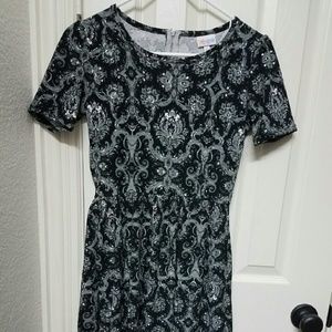EUC XS Lularoe Black/Gray Amelia Sz XS
