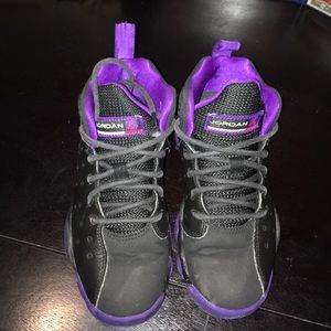 Youth size jordans (black and purple)