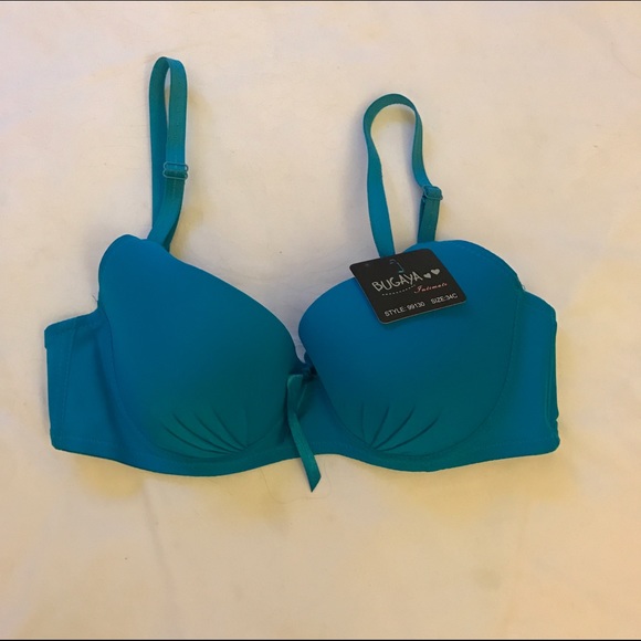 Teal blue bra