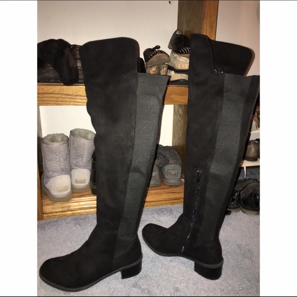 Black over the knee boot