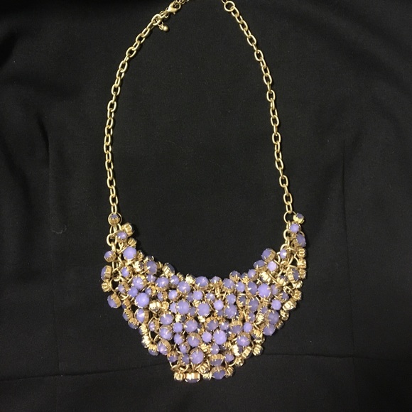 Lavender purple statement gemstone necklace