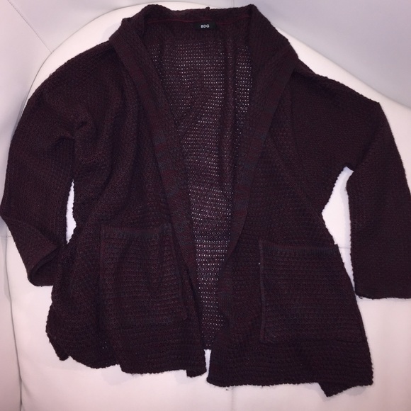 BDG Urban Outfitters Maroon Cardigan Sweater