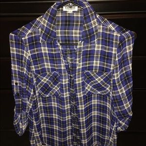 Express Portofino Sheer Button Down