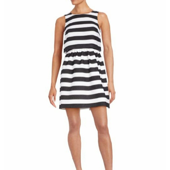 Striped white and black dress