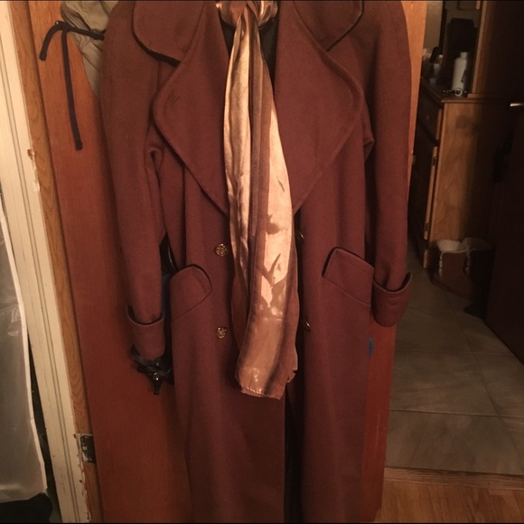 Long Russet Colored Swing Coat