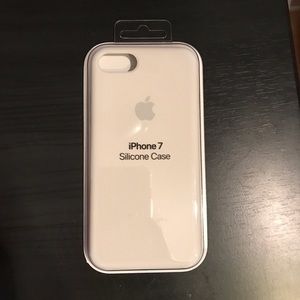iPhone 7 white apple silicone case