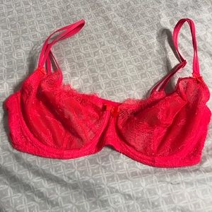 Red Lace Very Sexy Demi Victoria's Secret Bra
