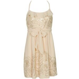 NWT Charlotte Russe Peach Chiffon Dress - L