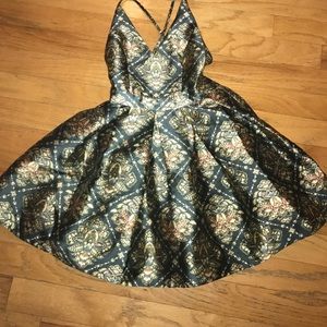 Minkpink green cocktail dress