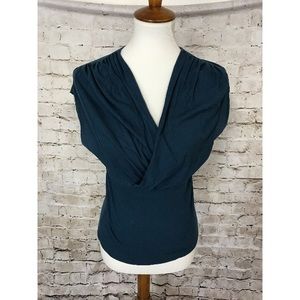 Anthropologie Postmark Womens V-Neck Blouse Sz M