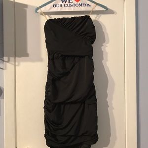 Black mini right dress for a party