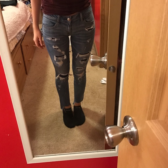 american eagle super low jegging