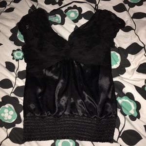 Black silk blouse Bebe