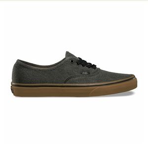 (Washed Canvas) Authentic Black/Gum Vans