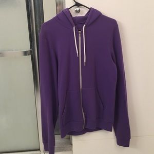 Purple American apparel unisex hoodie