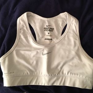 White Nike Sports Bra