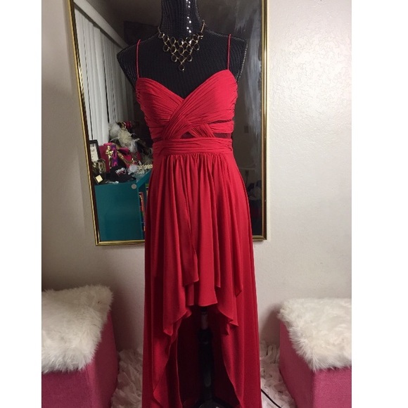 Beautiful formal red prom dress