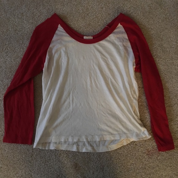 Brandy Melville Red baseball tee size S