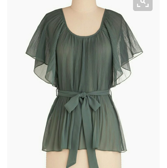 Elegant Pleated Blouse NWOT