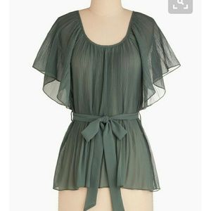 Elegant Pleated Blouse NWOT