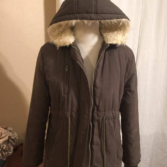 Olive green parka