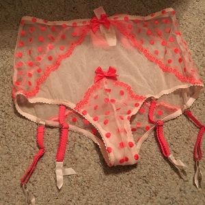High wasted garter panties