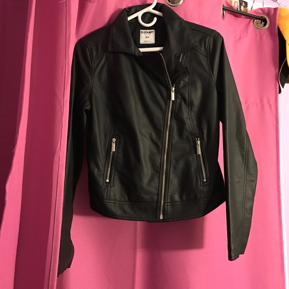 Black leather jacket