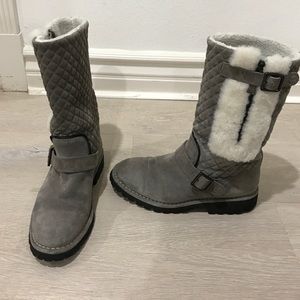 Chanel grey boots 100%Authentic