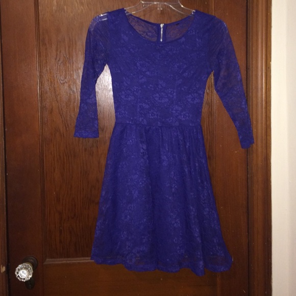 H&M Floral Blue Transparent Dress