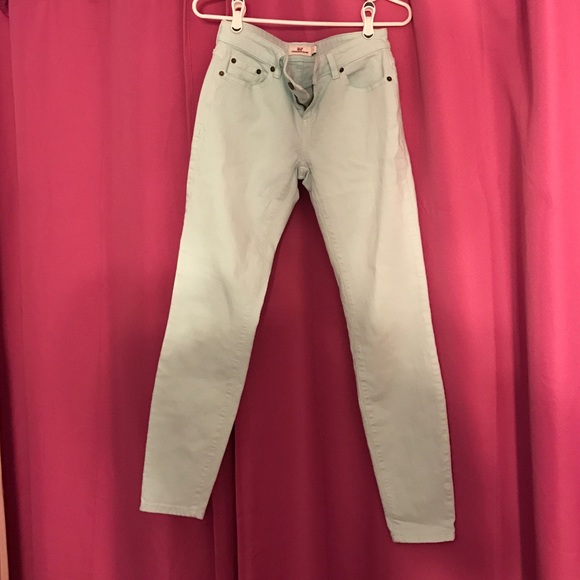Turquoise jeans
